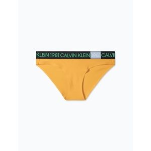 Calvin Klein Bold 1981 Bikini Panty Underwear Stretch Yellow Womens